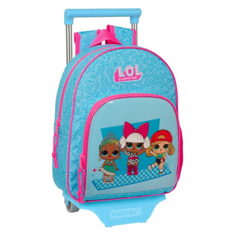 School Rucksack with Wheels LOL Surprise! Divas Blue 28 x 34 x 10 cm