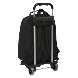 School Rucksack with Wheels BlackFit8 Zone Black 32 x 42 x 15 cm