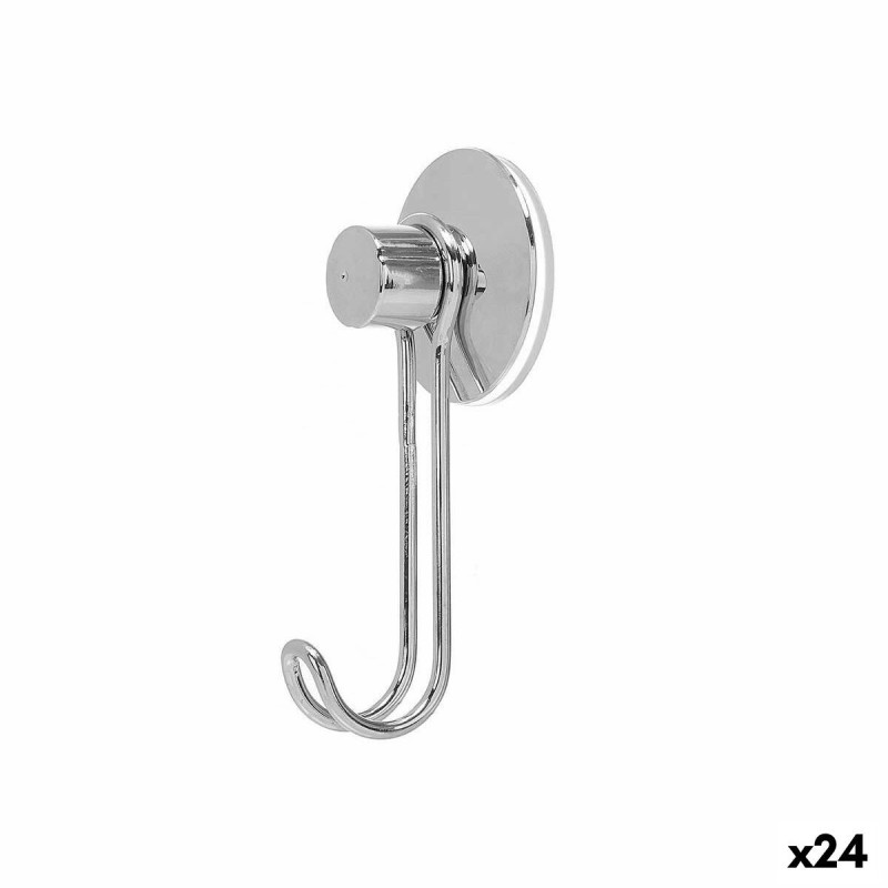 Hook for hanging up Steel ABS 6 x 13 x 4 cm (24 Units)