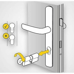 Security cylinder Yale 30 x 40 mm Brass