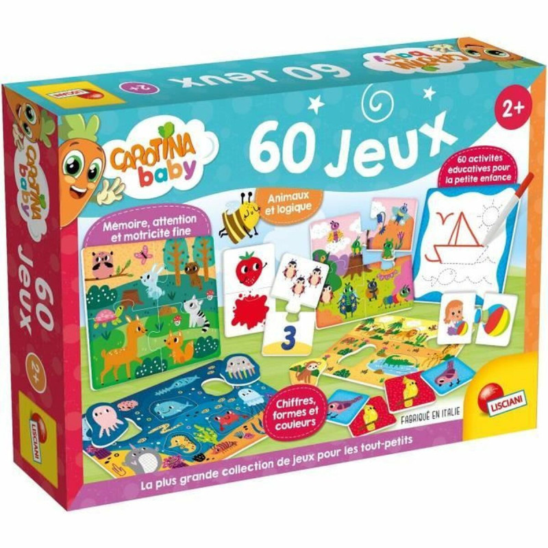 Educational Game Lisciani Giochi Carotina Baby 60 Jeux (FR)