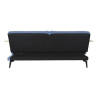 Sofabed DKD Home Decor Black Blue Metal Brown Polyester Eucalyptus wood (203 x 87 x 81 cm)