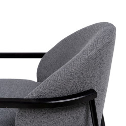 Armchair 74 x 72 x 81 cm Synthetic Fabric Grey Wood