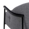 Armchair 74 x 72 x 81 cm Synthetic Fabric Grey Wood