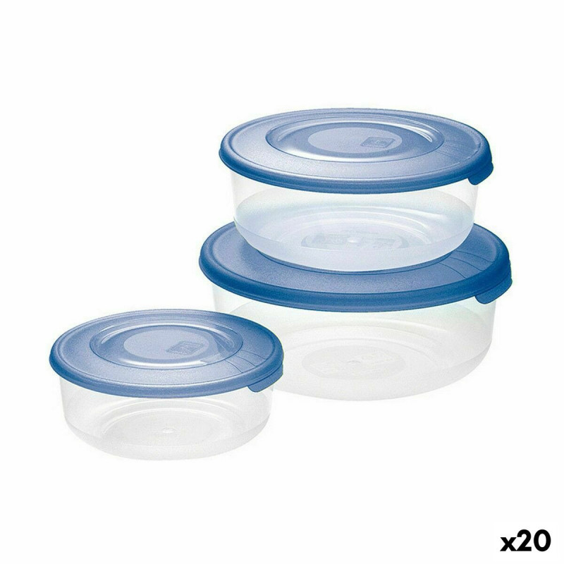 Set of lunch boxes Tontarelli Family Circular 3 Pieces (20 Units)