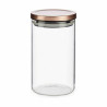 Jar Hermetically sealed Copper Metal 1 L 10,2 x 18 x 10,2 cm (12 Units)