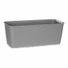 Self-watering planter Stefanplast Grey Plastic 13 x 11 x 29 cm (12 Units)