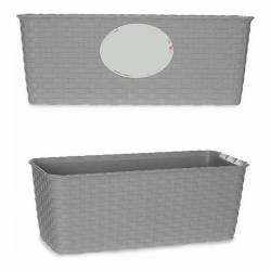 Self-watering planter Stefanplast Grey Plastic 13 x 11 x 29 cm (12 Units)