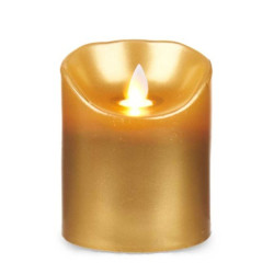 LED Candle Golden 8 x 8 x 10 cm (12 Units)