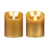 LED Candle Golden 8 x 8 x 10 cm (12 Units)