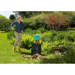 Rake for Collecting Leaves Gardena Combisystem 3-in-1 Turquoise