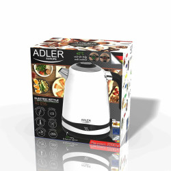 Kettle Adler White Stainless steel 2200 W 1,7 L