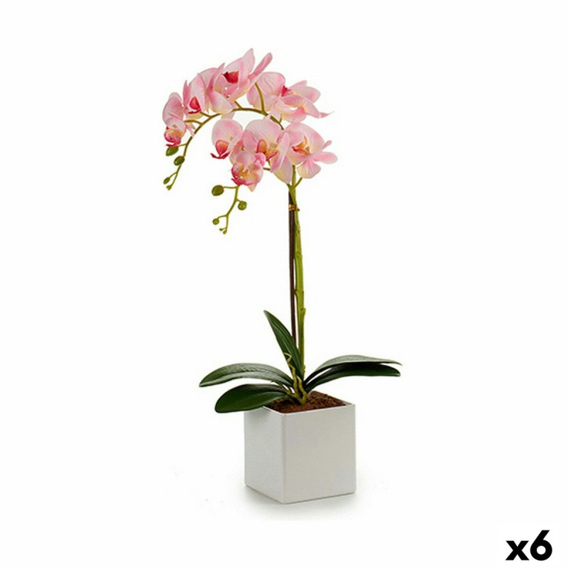 Decorative Plant Orchid 18 x 47 x 14 cm Plastic (6 Units)