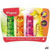 Fluorescent Marker Set Maped Multicolour 4 Pieces (12 Units)