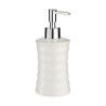 Soap Dispenser Waves Ceramic Metal White (260 ml) (12 Units)