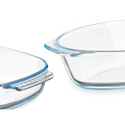 Set of trays Transparent Borosilicate Glass 700 ml 2 L (6 Units)