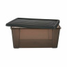 Storage Box with Lid Stefanplast Elegance Grey Plastic 15 L 29 x 17 x 39 cm (6 Units)