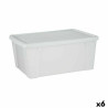 Storage Box with Lid Stefanplast Elegance White Plastic 29 x 17 x 39 cm (6 Units)