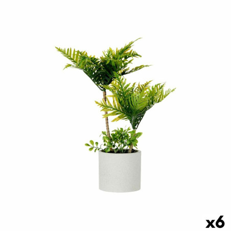 Decorative Plant Palm tree Plastic Cement 12 x 45 x 12 cm (6 Units)