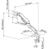 Screen Table Support ART  L-11GD ART 27" 13" 1 x 4,6 x 2,1 cm