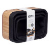 Organisers Set Black Natural Bamboo 31 x 12 x 21 cm (4 Units)