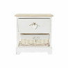 Chest of drawers DKD Home Decor Natural White wicker Paolownia wood (40 x 29 x 42,5 cm)