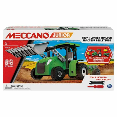 Tractor with Shovel Meccano STEM  110 Pieces Multicolour