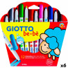 Set of Felt Tip Pens Giotto BE-BÉ Multicolour (6 Units)