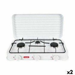 gas stove Algon With lid White 5400 W 55 x 7 x 32 cm (2 Units)