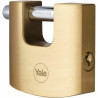 Key padlock Yale Rectangular Golden