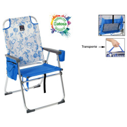 Beach Chair Blue 87 x 47 x 37 cm