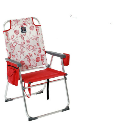 Beach Chair Red 87 x 47 x 37 cm