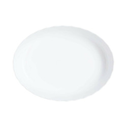 Serving Platter Luminarc Trianon Oval White Glass 31 x 24 cm (6 Units)