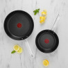 Set of Frying Pans Tefal B817S255 Steel Stainless steel 2 Pieces 2 Units Ø 20 cm Ø 26 cm