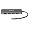 USB Hub D-Link DUB-2333 Grey 60 W