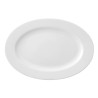 Flat plate Ariane Prime Oval Ceramic White (22 x 20 cm) (12 Units)