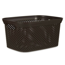 Basket Brown Plastic 5 L Organiser (24 Units)