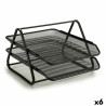 Classification tray Black Metal 6 Units 30 X 34,5 X 21 cm