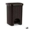 Pedal bin Stefanplast Elegance Brown Plastic 6 L 20,5 x 28 x 20,5 cm (6 Units)