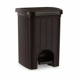 Pedal bin Stefanplast Elegance Brown Plastic 6 L 20,5 x 28 x 20,5 cm (6 Units)