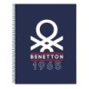 Notebook Benetton Varsity Grey Navy Blue A4 120 Sheets