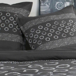 Bedding set TODAY Circles Dark grey Double bed 240 x 260 cm