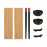 Sushi Set Black Bamboo Stoneware (8 Pieces) (12 Units)