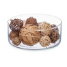 Set of Decorative Balls White Brown (12 Units)