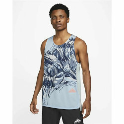 Tank Top Men Nike Dri-FIT Rise 365 Blue Cyan