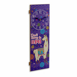 Wall Clock Llama 2,5 x 60 x 20 cm (12 Units)