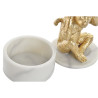 Decorative Figure DKD Home Decor White Golden Tropical Monkeys 10,5 x 10,5 x 18,5 cm (3 Pieces)