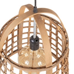 Ceiling Light 33,5 x 33,5 x 48,5 cm Natural Bamboo 220 V 240 V 60 W