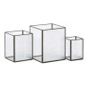 Candleholder Crystal Golden Metal 18 x 18 x 22 cm (3 Units)