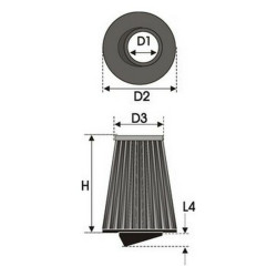 Air filter Green Filters K4.70